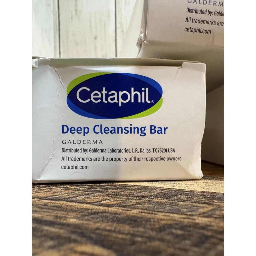 💫BRAND NEW Cetaphil Bar Soap, Deep Cleansing Face and Body Bar, Lot of 3💫 - Picture 2 of 3